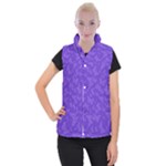 Violet Purple Butterfly Print Women s Button Up Vest