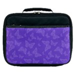 Violet Purple Butterfly Print Lunch Bag