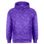 Violet Purple Butterfly Print Men s Overhead Hoodie