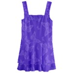 Violet Purple Butterfly Print Kids  Layered Skirt Swimsuit