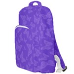 Violet Purple Butterfly Print Double Compartment Backpack