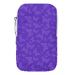 Violet Purple Butterfly Print Waist Pouch (Large)