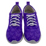 Violet Purple Butterfly Print Athletic Shoes