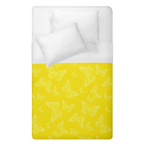 Lemon Yellow Butterfly Print Duvet Cover (Single Size) from ArtsNow.com
