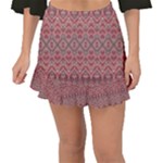 Boho Rustic Pink Fishtail Mini Chiffon Skirt