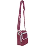 Boho Wine Floral Print Shoulder Strap Belt Bag