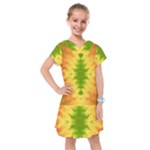 Lemon Lime Tie Dye Kids  Drop Waist Dress