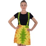 Lemon Lime Tie Dye Velvet Suspender Skater Skirt