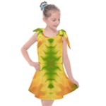 Lemon Lime Tie Dye Kids  Tie Up Tunic Dress
