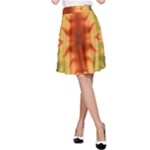 Red Gold Tie Dye A-Line Skirt
