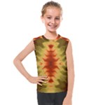 Red Gold Tie Dye Kids  Mesh Tank Top