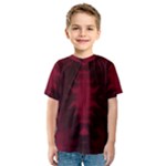 Black Red Tie Dye Pattern Kids  Sport Mesh Tee