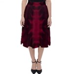 Black Red Tie Dye Pattern Classic Midi Skirt