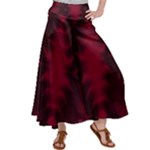 Black Red Tie Dye Pattern Satin Palazzo Pants