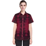 Black Red Tie Dye Pattern Women s Short Sleeve Shirt