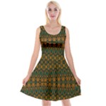 Boho Rustic Green Reversible Velvet Sleeveless Dress