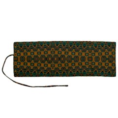 Boho Rustic Green Roll Up Canvas Pencil Holder (M) from ArtsNow.com