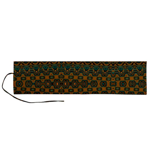 Boho Rustic Green Roll Up Canvas Pencil Holder (L) from ArtsNow.com