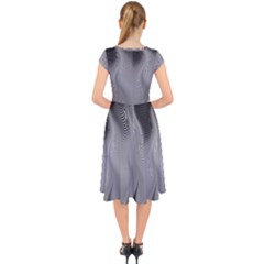 Cap Sleeve Front Wrap Midi Dress 
