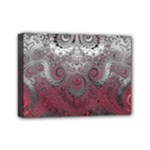 Black Pink Spirals and Swirls Mini Canvas 7  x 5  (Stretched)