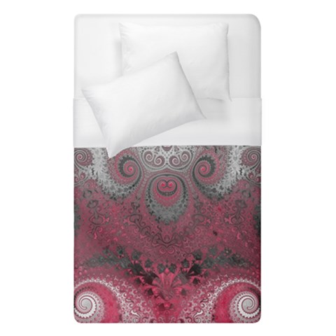 Black Pink Spirals and Swirls Duvet Cover (Single Size) from ArtsNow.com