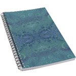 Teal Spirals and Swirls 5.5  x 8.5  Notebook