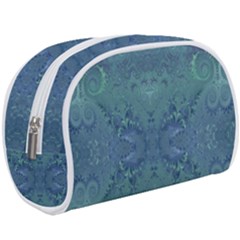 Teal Spirals and Swirls Makeup Case (Large) from ArtsNow.com