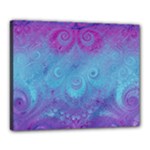 Purple Blue Swirls and Spirals Canvas 20  x 16  (Stretched)