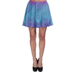 Purple Blue Swirls and Spirals Skater Skirt