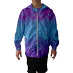 Purple Blue Swirls and Spirals Kids  Hooded Windbreaker