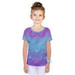 Purple Blue Swirls and Spirals Kids  One Piece Tee