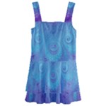 Purple Blue Swirls and Spirals Kids  Layered Skirt Swimsuit