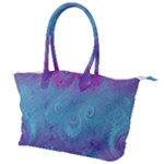 Purple Blue Swirls and Spirals Canvas Shoulder Bag