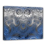 Blue Swirls and Spirals Canvas 20  x 16  (Stretched)