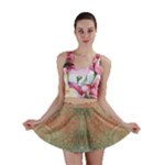 Peach Green Texture Mini Skirt