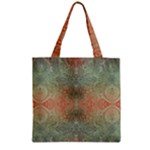 Peach Green Texture Zipper Grocery Tote Bag