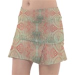 Peach Green Texture Tennis Skorts