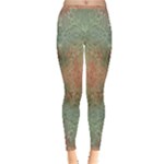 Peach Green Texture Inside Out Leggings