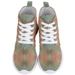 Peach Green Texture Women s Lightweight High Top Sneakers