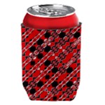 Abstract Red Black Checkered Can Holder
