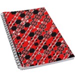 Abstract Red Black Checkered 5.5  x 8.5  Notebook