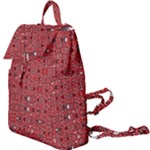 Abstract Red Black Checkered Buckle Everyday Backpack