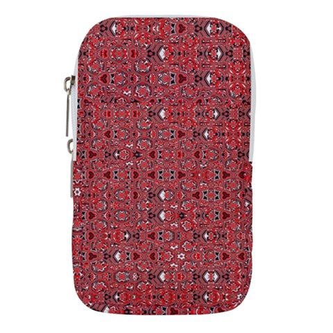 Abstract Red Black Checkered Waist Pouch (Large) from ArtsNow.com
