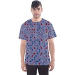 Abstract Checkered Pattern Men s Sport Mesh Tee