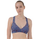 Abstract Checkered Pattern Sweetheart Sports Bra