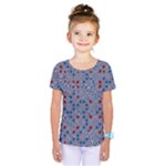 Abstract Checkered Pattern Kids  One Piece Tee