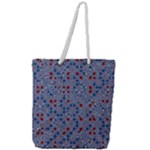 Abstract Checkered Pattern Full Print Rope Handle Tote (Large)