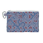 Abstract Checkered Pattern Canvas Cosmetic Bag (Large)