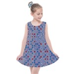 Abstract Checkered Pattern Kids  Summer Dress