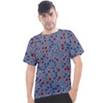 Abstract Checkered Pattern Men s Sport Top